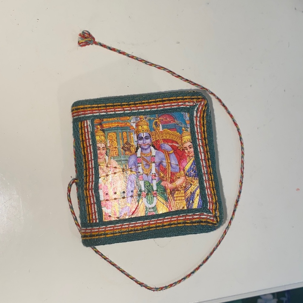 HANDMADE VINTAGE ** Hindu Art Fabric Journal